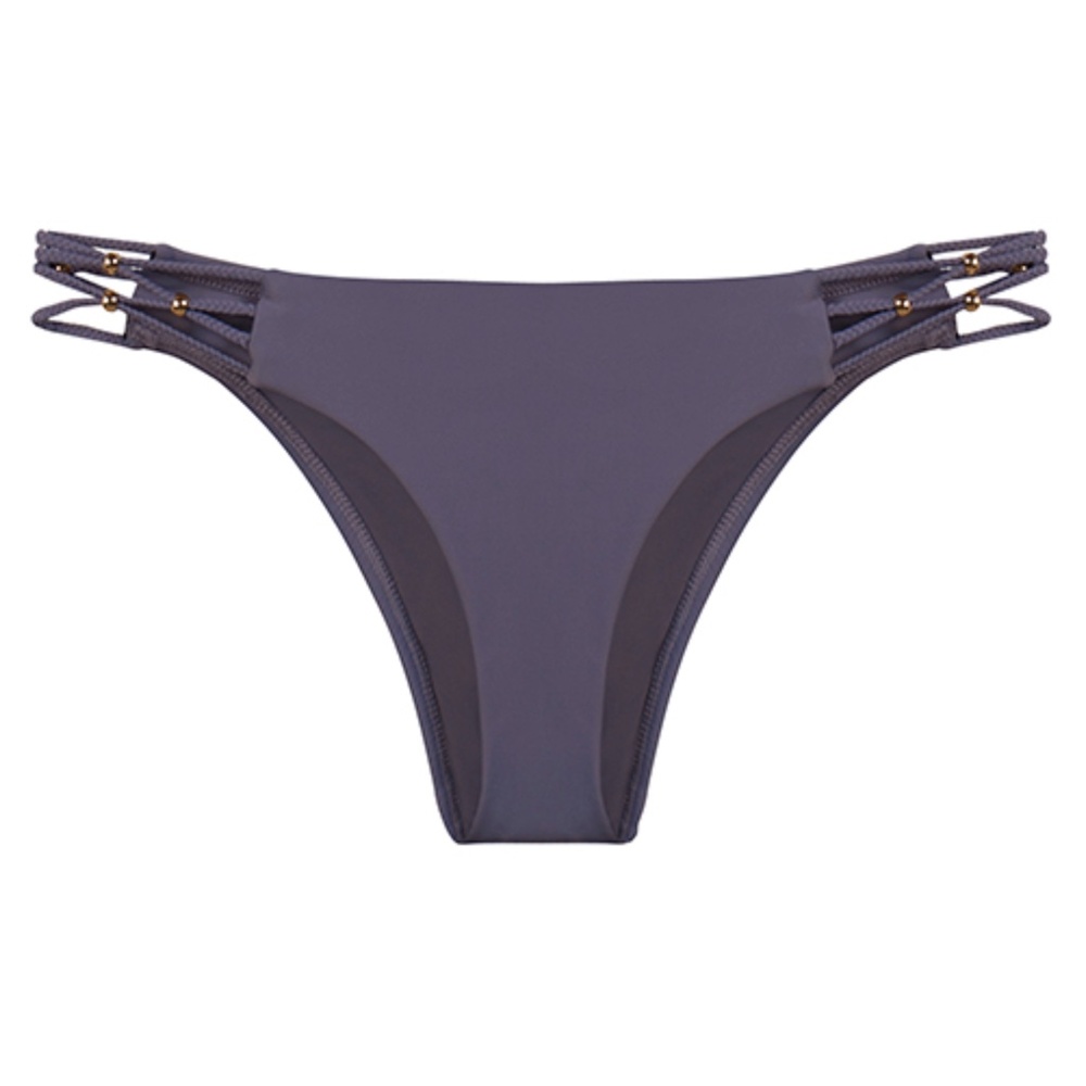 NWT PILYQ Braided Beaded Zen Teeny Bikini Bottom in Amethyst - Picture 4 of 4